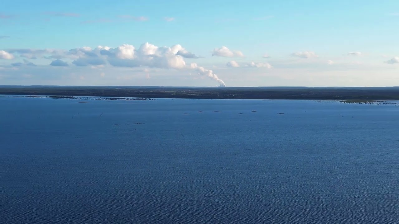 Cottbuser Ostsee am Hafen Neuendorf 25.03.24 , mit Blick auf die Teichwirtschaften bis Peitz.