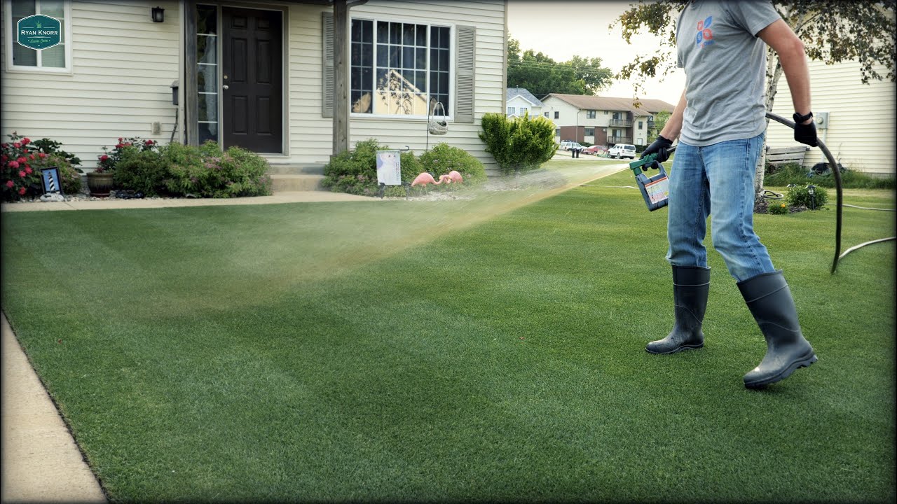The Best TIME for LAWN CARE // Mowing and Spraying Before Dark