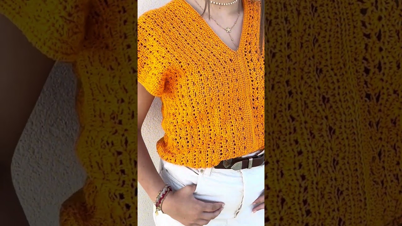 Crochetez ce top ajour&eacute; facile pour l&rsquo;&eacute;t&eacute; ! 🧶☀️ #crochet #loupassion #tutocrochet