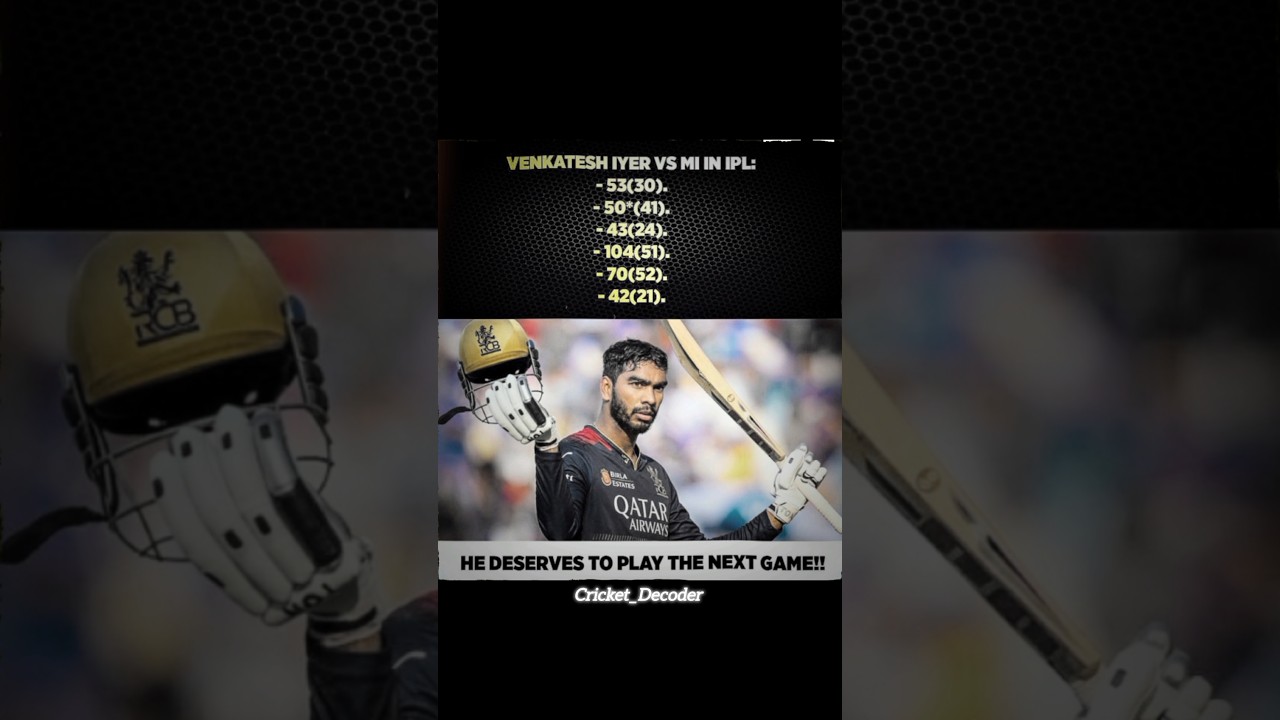 Venkatesh Iyer Become Destroyer Agenest MI 🥵🤯