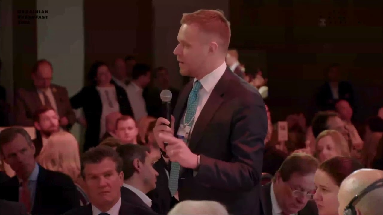 LT FM Gabrielius Landsbergis at Davos Ukrainian Breakfast 2024