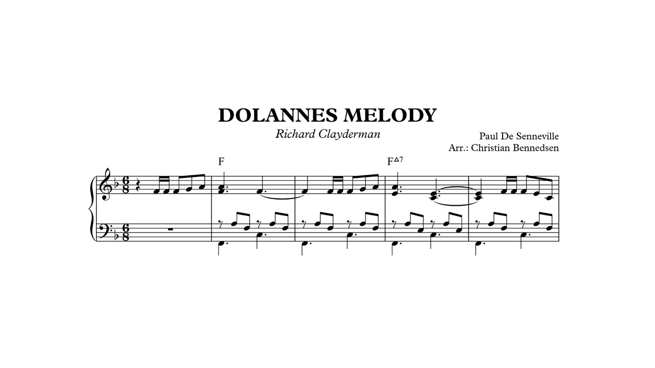 Richard Clayderman - Dolannes Melody - Piano