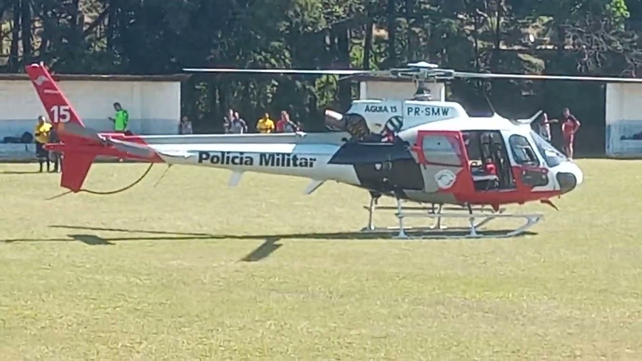 achegada do elicopitero da águia