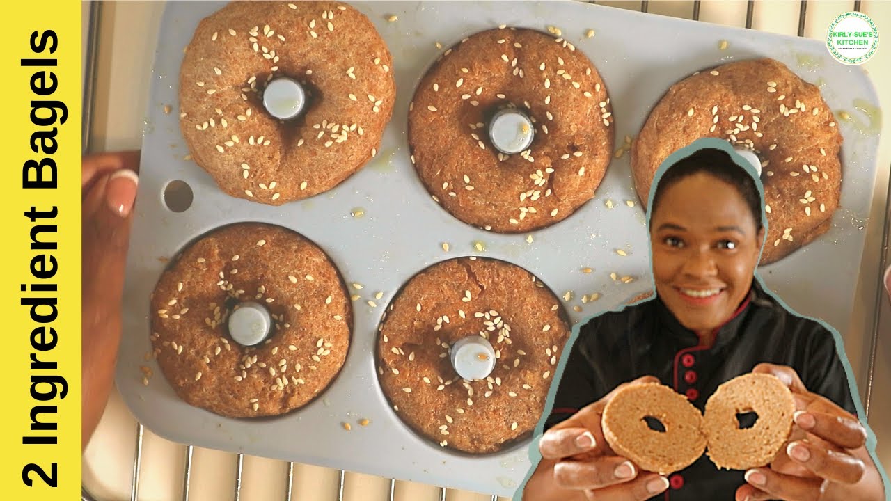 Easy Homemade Bagels - 2 Ingredients, Vegan, Oil-Free Recipe I How to Make Bagels Without Yeast
