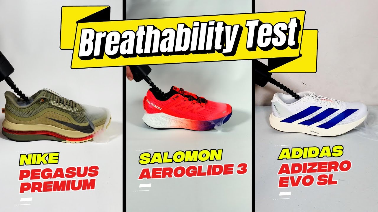 Breathability test Adidas Evo SL vs Nike Pegasus Premium vs Salomon Aeroglide 3