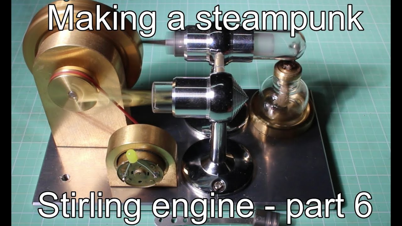 Stirling engine part 6 - pistons and cam shafts
