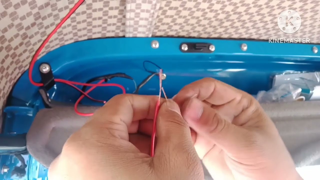 Bajaj RE installing LED lights