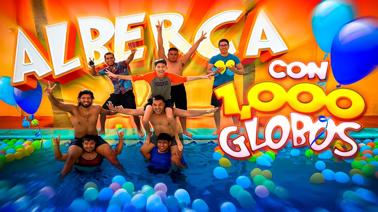 😱LLENAMOS UNA ALBERCA CON 1000 GLOBOS CON EL CREW🎈