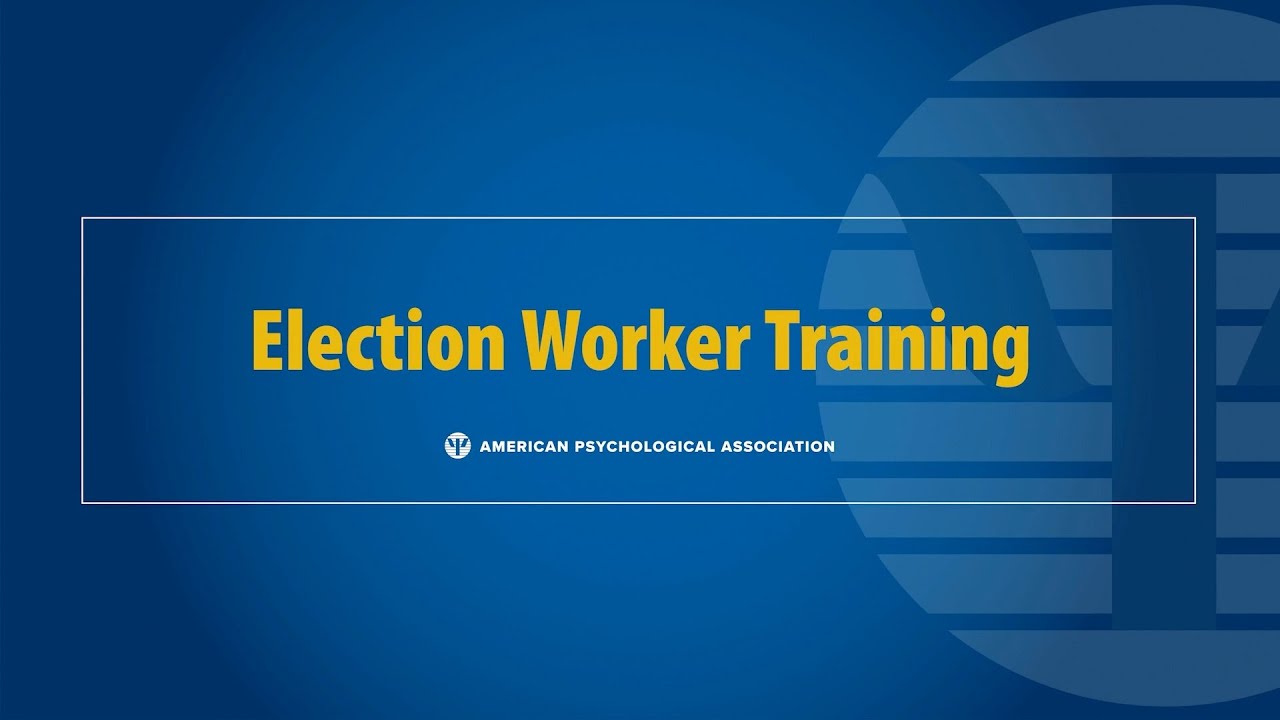 Election Worker Training