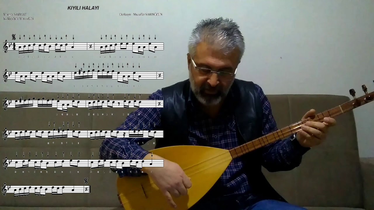 Bağlama Dersleri-49 Kıyılı Halayı(Solfej)