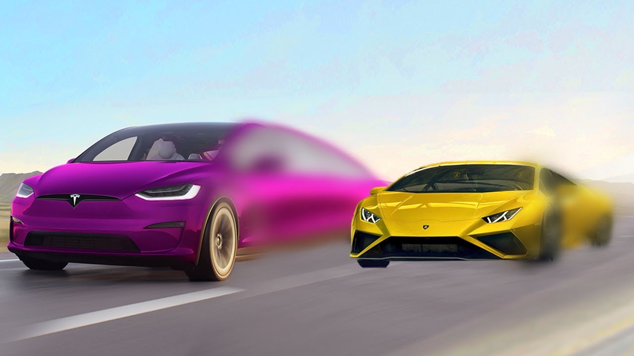 Model X PLAID vs Lamborghini? I La aceleración de Locura del Tesla Model X PLAID! 🤯