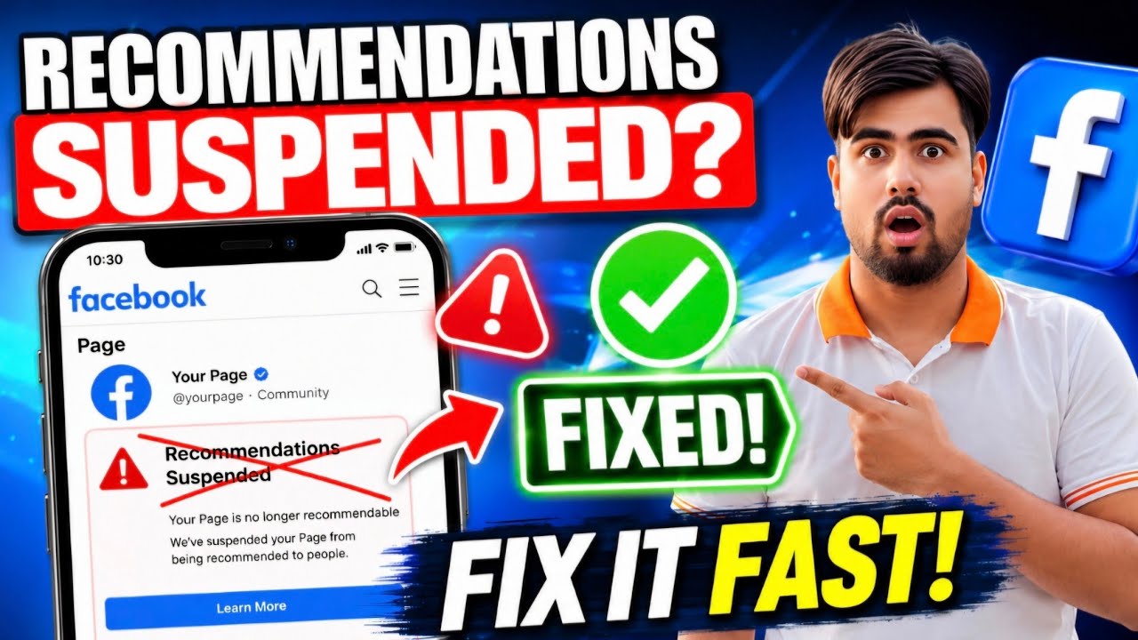 🚨 Facebook Page Recommendations Suspended? Fix It Fast! (2026)