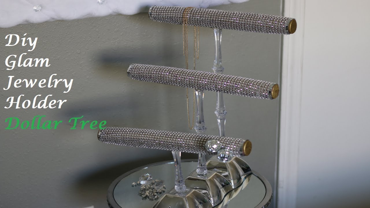 DIY Glam Jewelry Holder! Dollar Tree!!