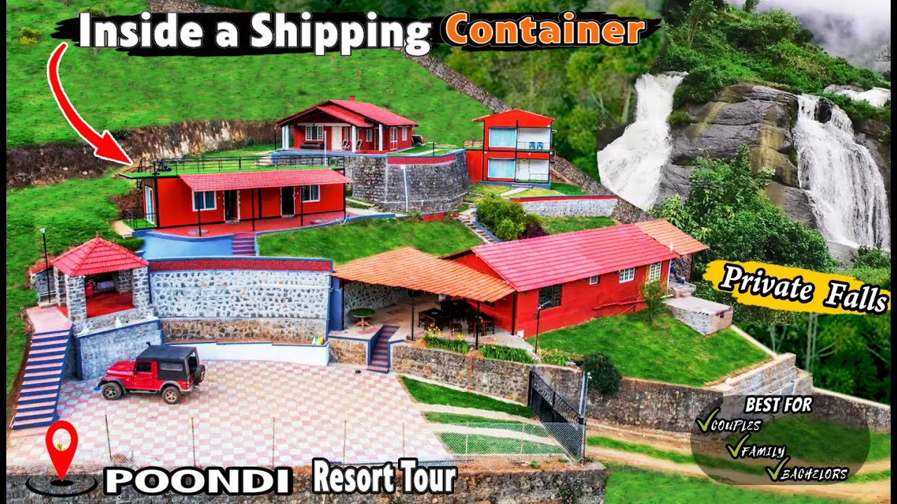 Amazing கப்பல் கன்டெய்னரில் சொகுசு Resort | First Time In Kodaikanal Poondi | With Hidden Waterfalls