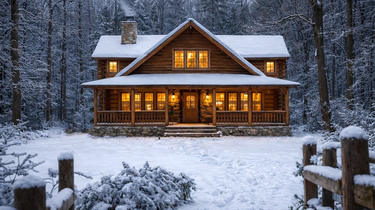 Cozy Winter Cottage Tour in the Forest | Warm Rustic Interiors & Peaceful Atmosphere