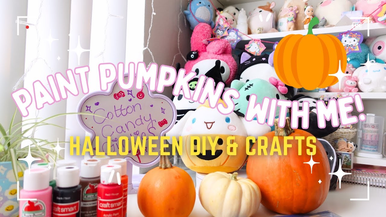 PAINT A PUMPKIN WITH ME! | SANRIO PUMPKIN CHARACTERS | EASY AT HOME HALLOWEEN DIY & CRAFTS