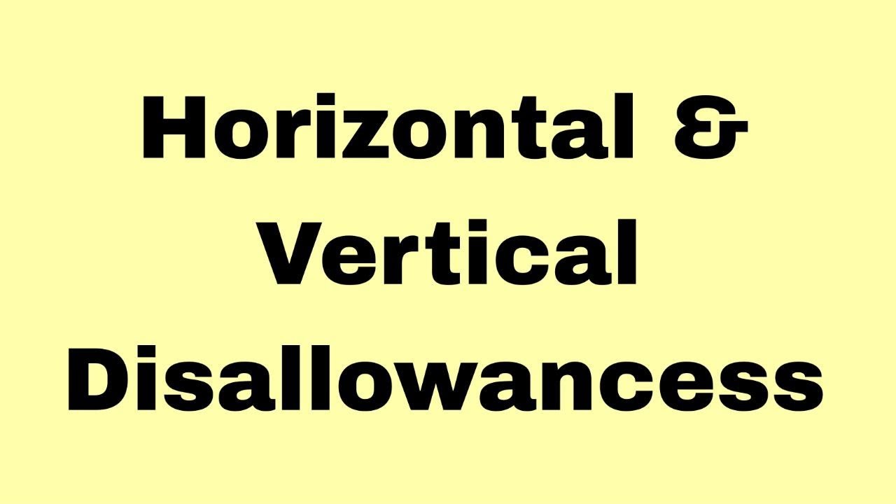 Horizontal and Vertical Disallowance case Study BFM CAIIB
