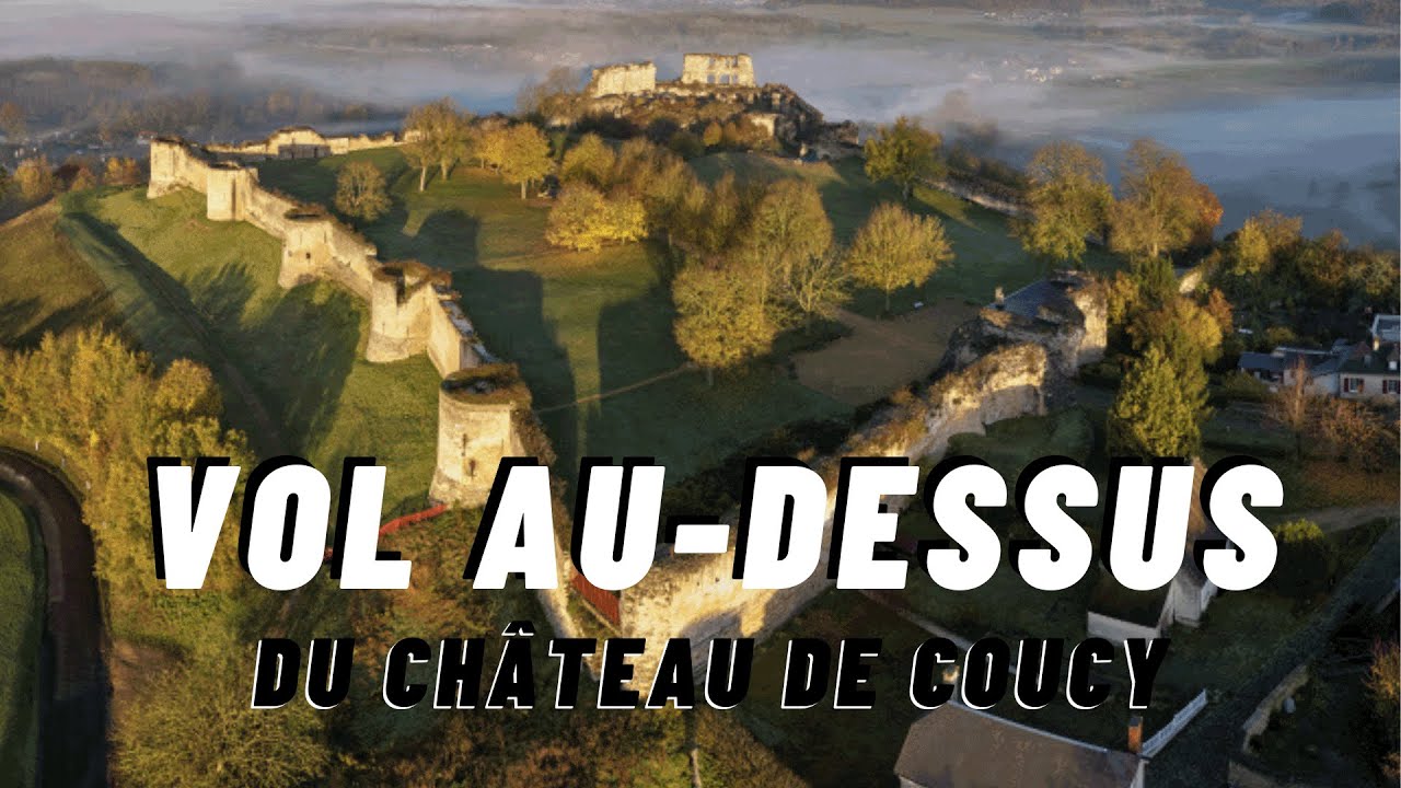 Vol au-dessus du château de Coucy