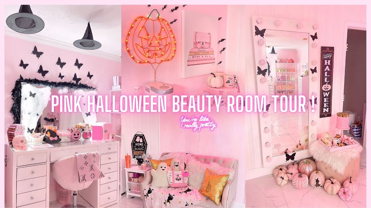 BEAUTY ROOM TOUR! DECORATE WITH ME FOR PINKTOBER!