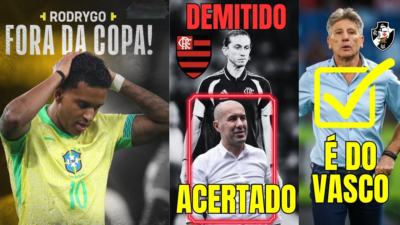 CAOS NO FUTEBOL | FELIPE LUIS DEMITIDO DO FLAMENGO | RENATO GAÚCHO NO VASCO | RODRIGO FORA DA COPA