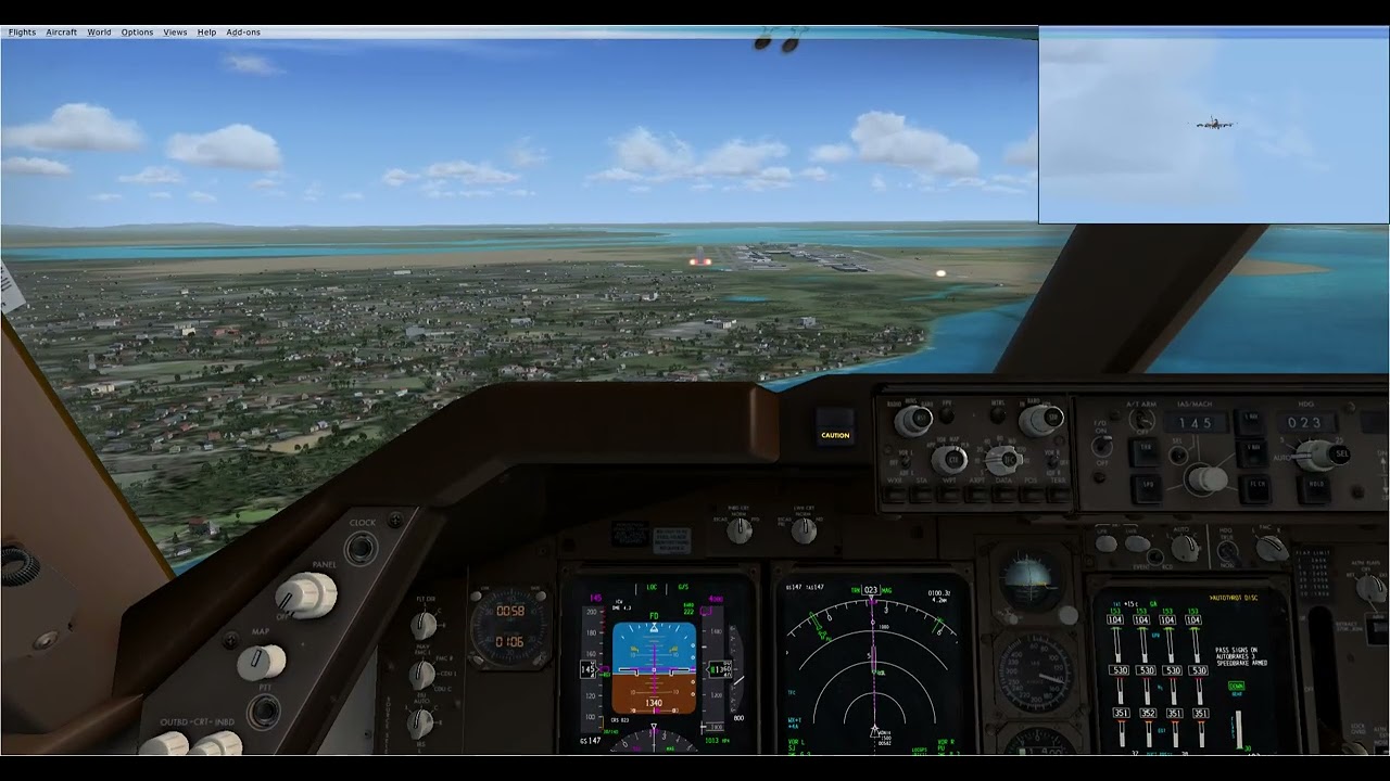 FSX PMDG Boeing 747-400 V3 Singapore Airlines WSSS ILS02L Approach