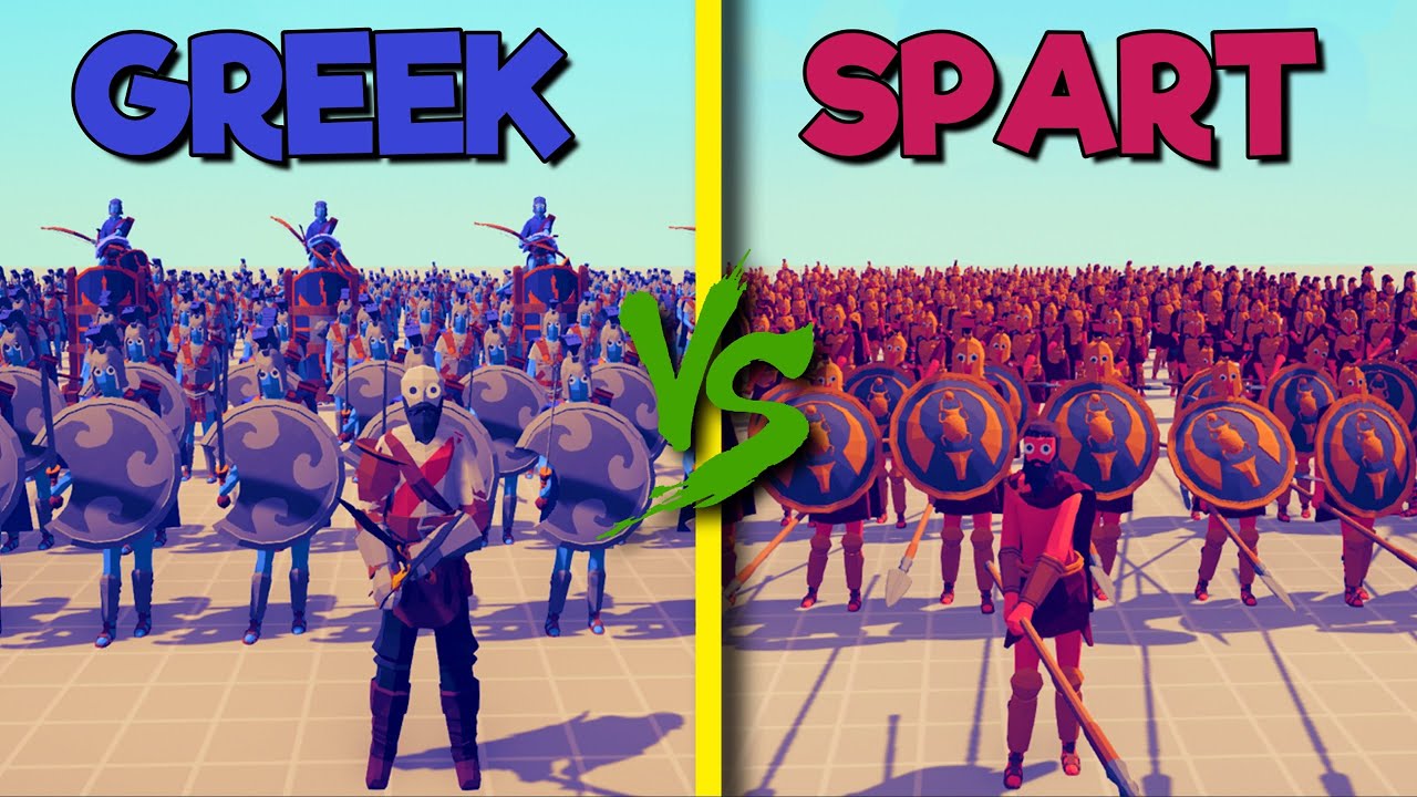 GREEK TEAM vs SPARTA TEAM - Totally Accurate Battle Simulator TABS