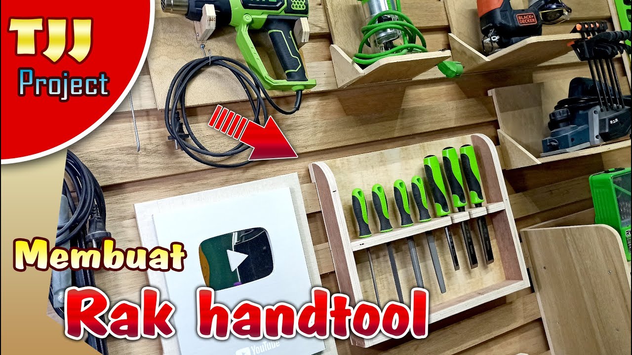 Membuat rak handtool sistem french cleat