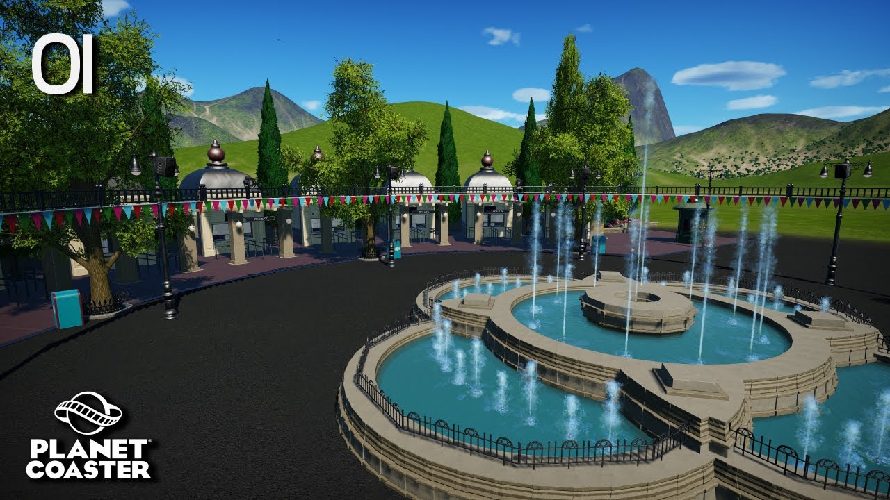 Planet Coaster Sandbox | Adventure World 🌍 | Ep. 1 Entrance Ticket Booth | Speedbuild
