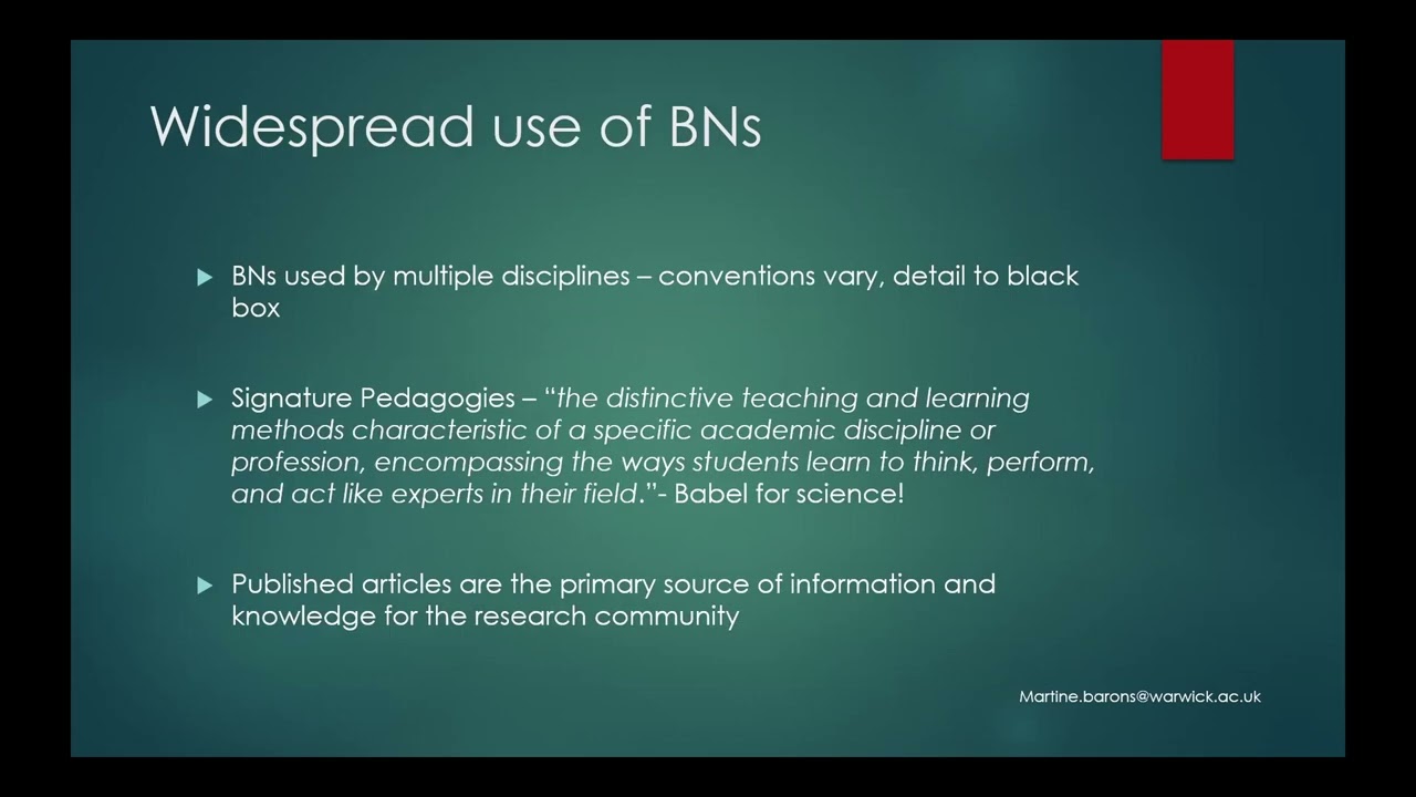 Reporting Standards for Bayesian Networks – Why Are They Useful?