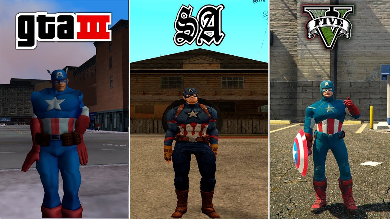 Captain America in GTA Games (Evolution)