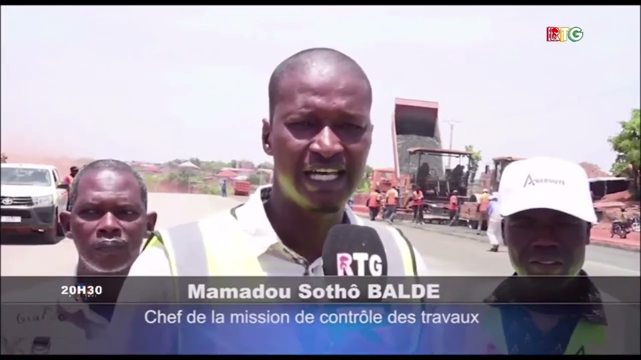 Reportage sur les travaux de construction de l'autoroute de kankan
