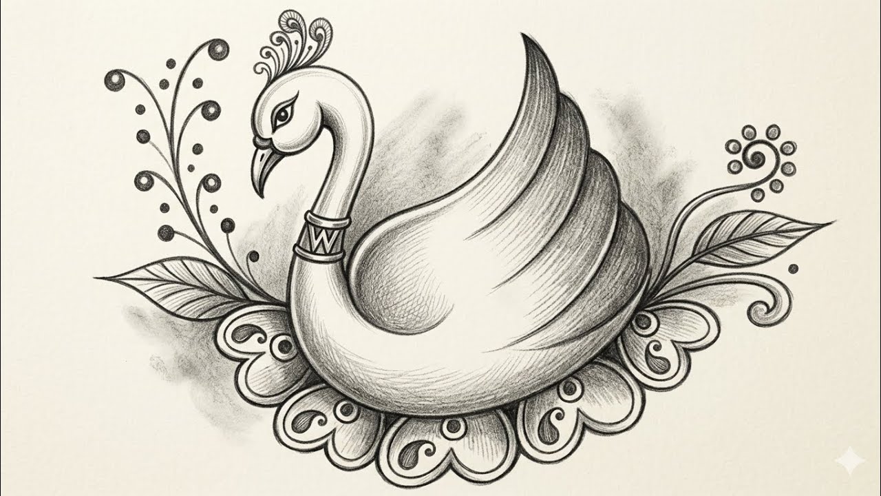 How to draw beautiful Peacock // Peacock drawing step by step //Simple Peacock drawing for beginners