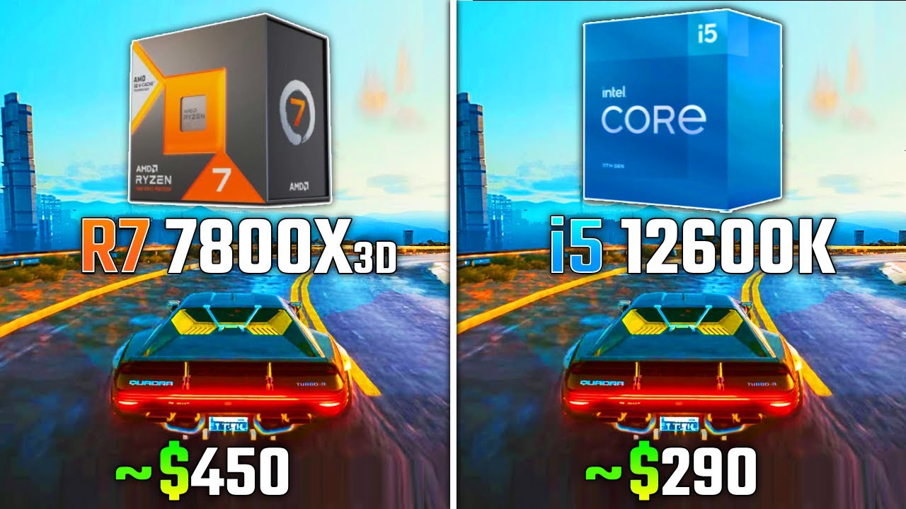 RYZEN 7 7800X3D vs INTEL i5-12600K | Test in 6 Games
