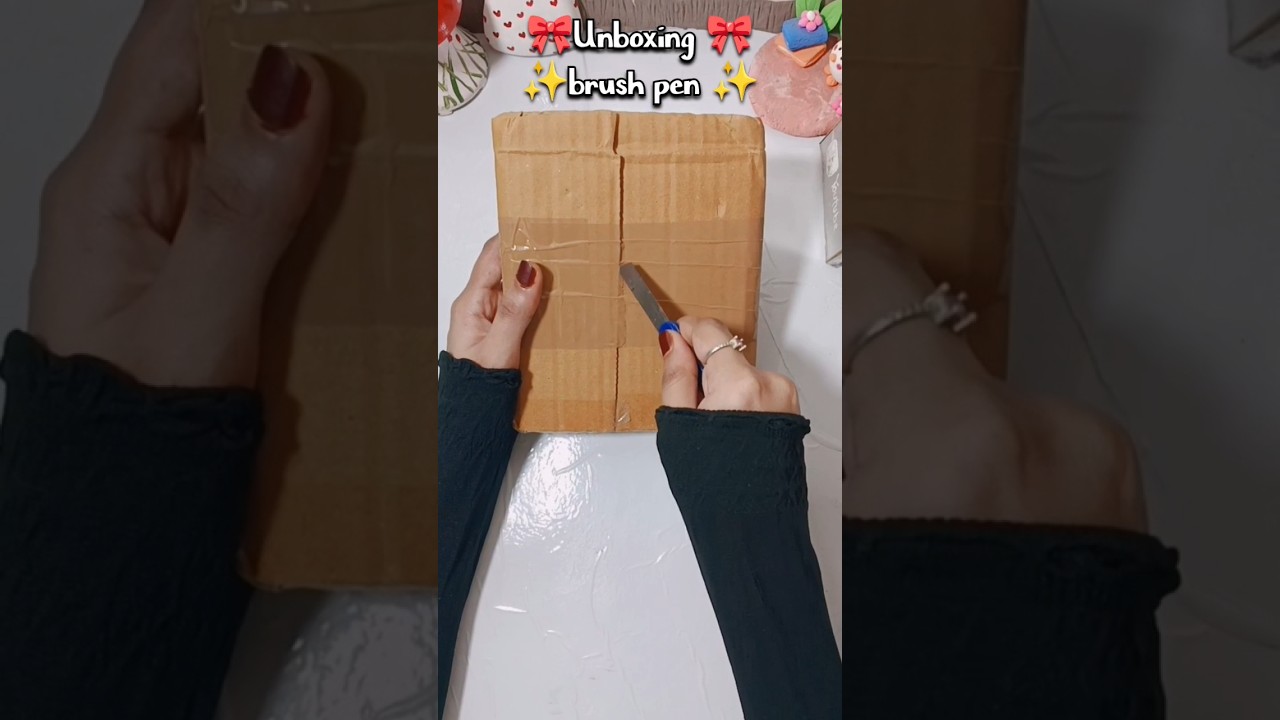 Unboxing Brush Pen 🎀✨#shorts #viralshort #unboxing #music #song #love #art