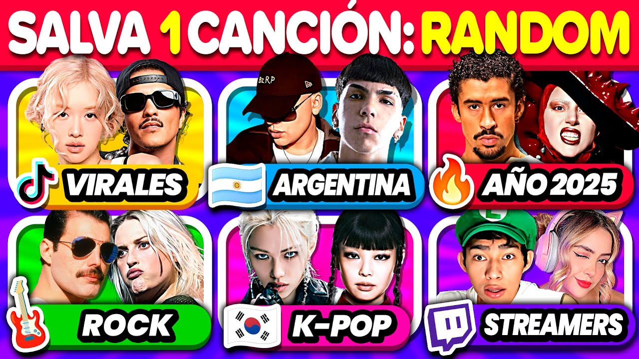 Salva 1 Canci&oacute;n por Cada Categor&iacute;a PARTE 2 🤯🎸🎹 &iquest;Qu&eacute; Canci&oacute;n Prefieres? | Play Quiz de M&uacute;sica