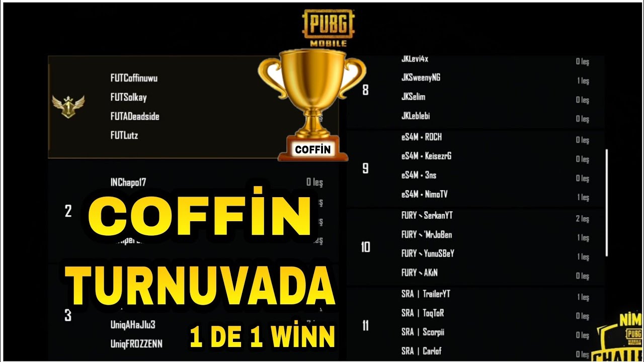 Coffin Solkay Lutz İlk Turnuva Ma&ccedil;ı - Coffin Futbolistle Turnuvada 1. Ma&ccedil;ta Win - Coffin PUBG Mobile