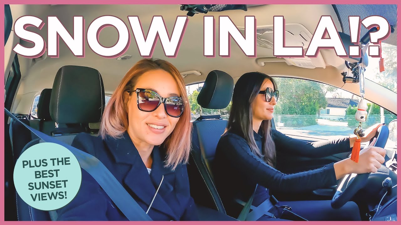 Driving on Angeles Crest Highway to Find Snow and Sunsets in Los Angeles