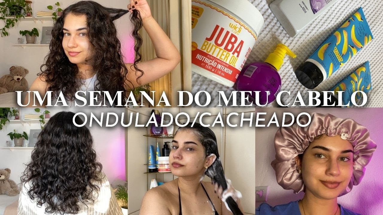 UMA SEMANA do meu CABELO ONDULADO/CACHEADO na real 🤍 rotina & cuidados | 11