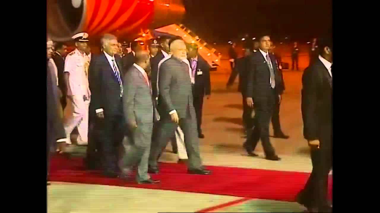 Narendra Modi arrives in Colombo, Sri Lanka