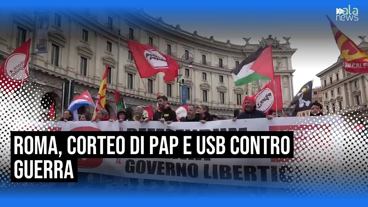 Roma, corteo di Potere al Popolo e USB contro guerra e riforma della giustizia