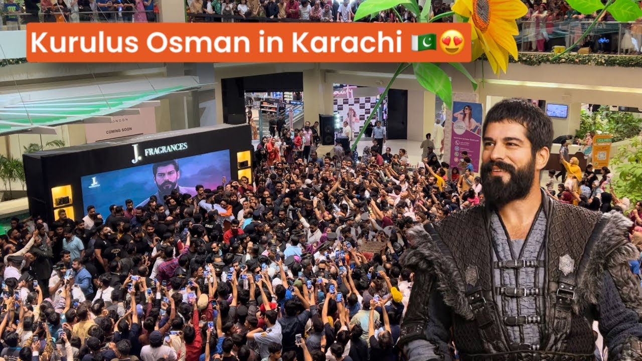 Kurulus Osman in Karachi 😍🇵🇰 Famous Turkish Actor Burak Ozcivit at Dolmen Mall