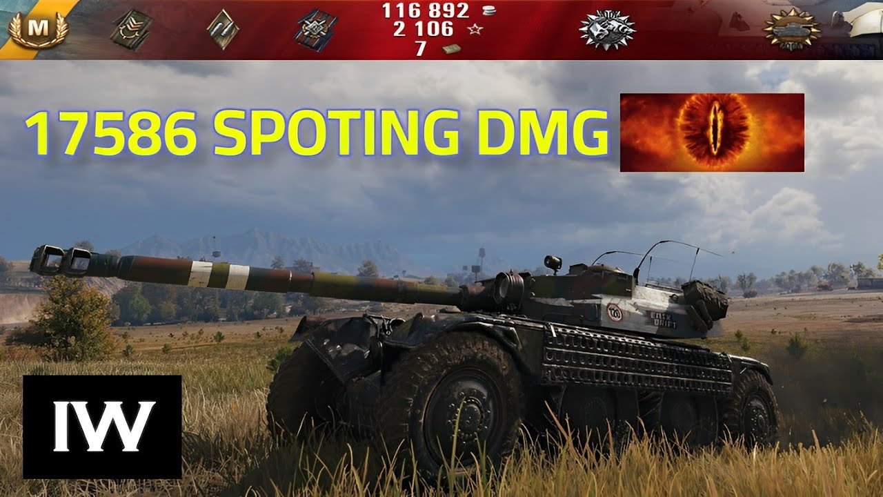 IW WOT HIGHWAY,  17586 SPOTING DMG with  Panhard EBR 105.  #wot #wotreplays