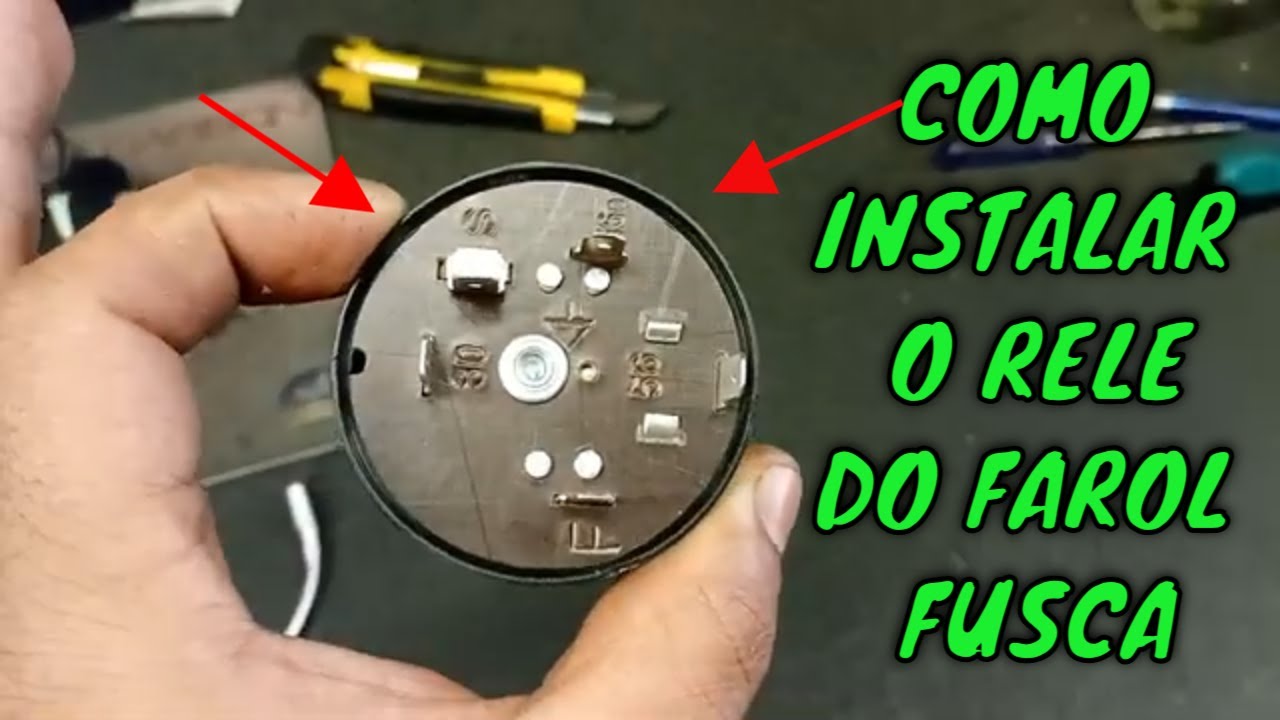 COMO LIGAR O RELE DO FAROL DO FUSCA BRASILIA E KOMBI