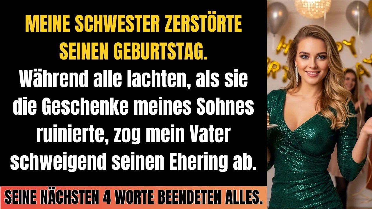 Meine Schwester zerstörte die Geschenke meines Sohnes und alle lachten – Dann stand mein Vater a