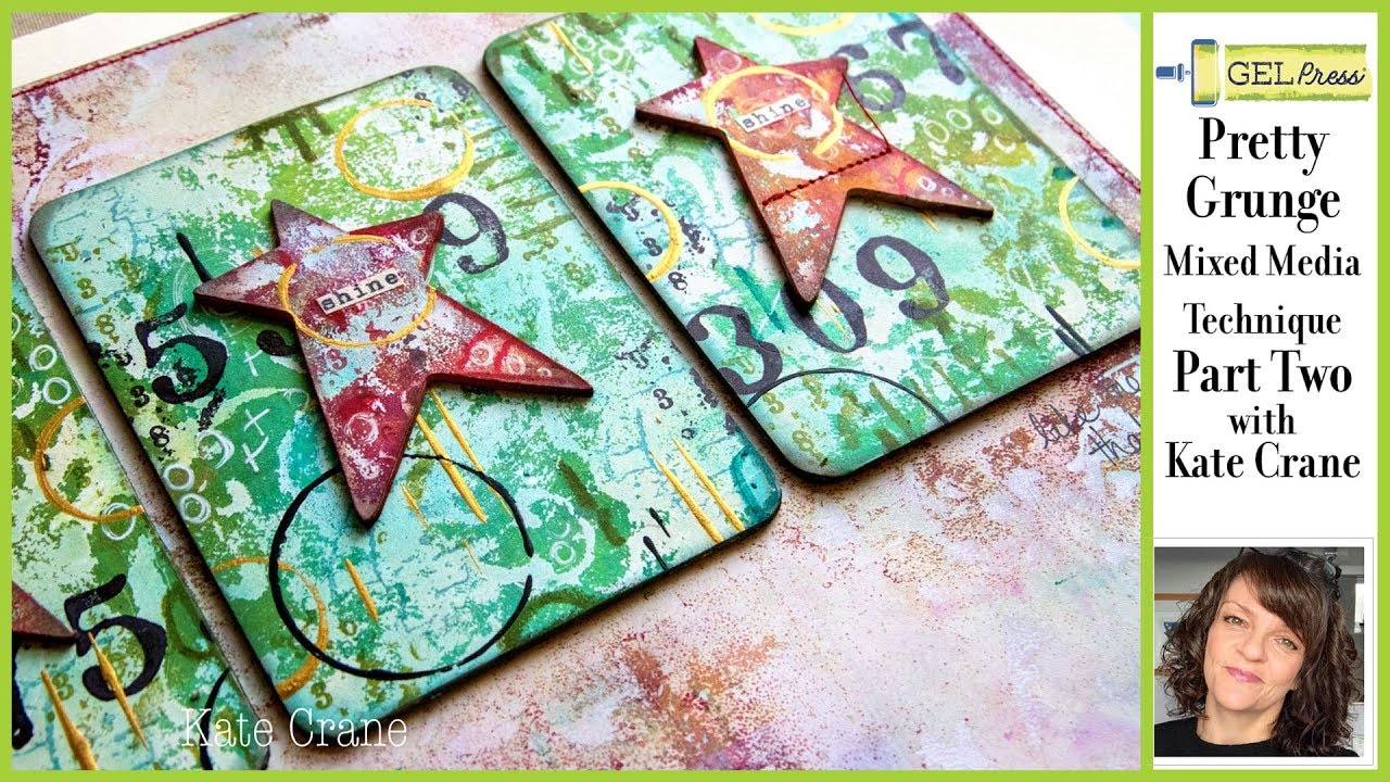 Pretty Grunge with Gel Press by Kate Crane - part 2