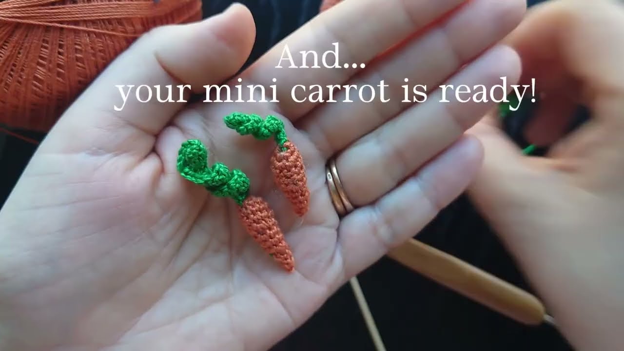 Crochet a Tiny Carrot in Minutes 🥕 | Beginner-Friendly Pattern