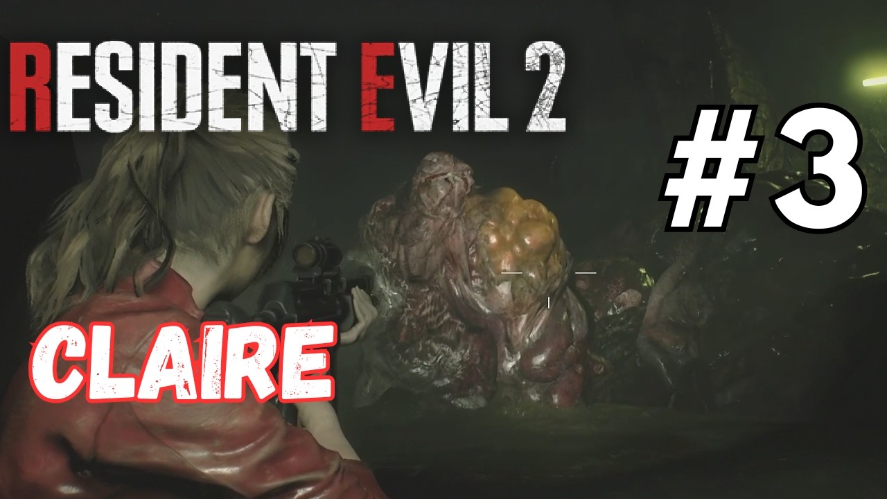 Resident Evil 2 com Claire #3 (Cherry no orfanato e Baby G nos esgotos)