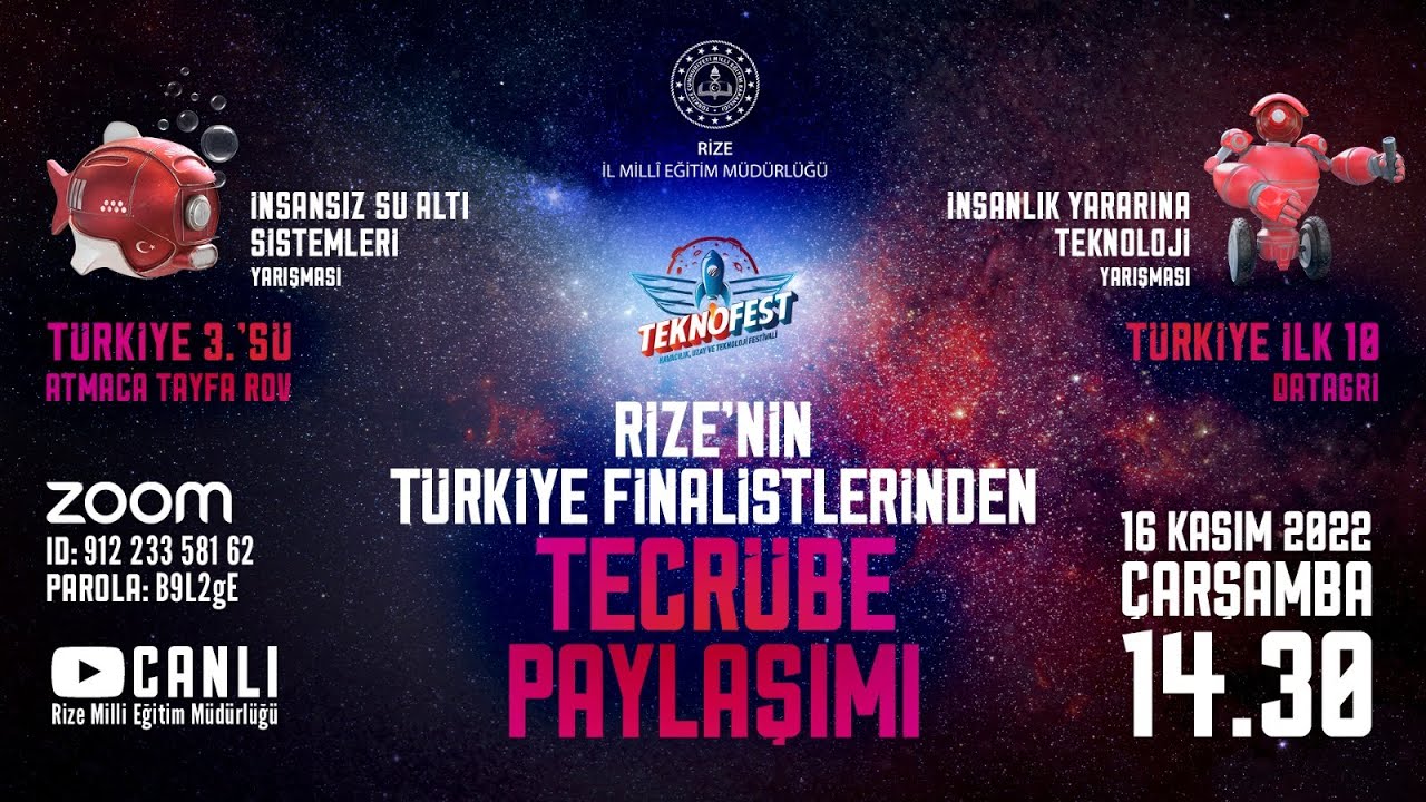 Rize'nin Türkiye Finalistlerinden Teknofest Tecrübe Paylaşımı