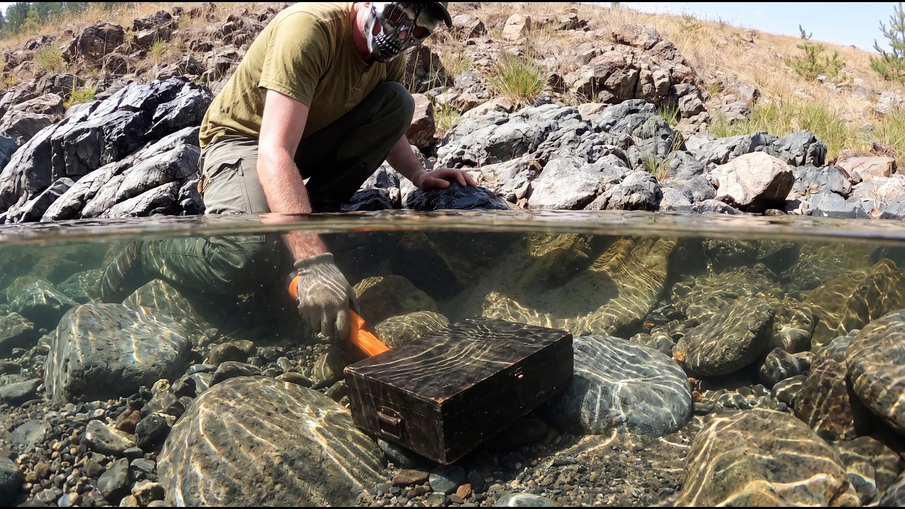 I Found a BURIED TREASURE CHEST While Metal Detecting in a River