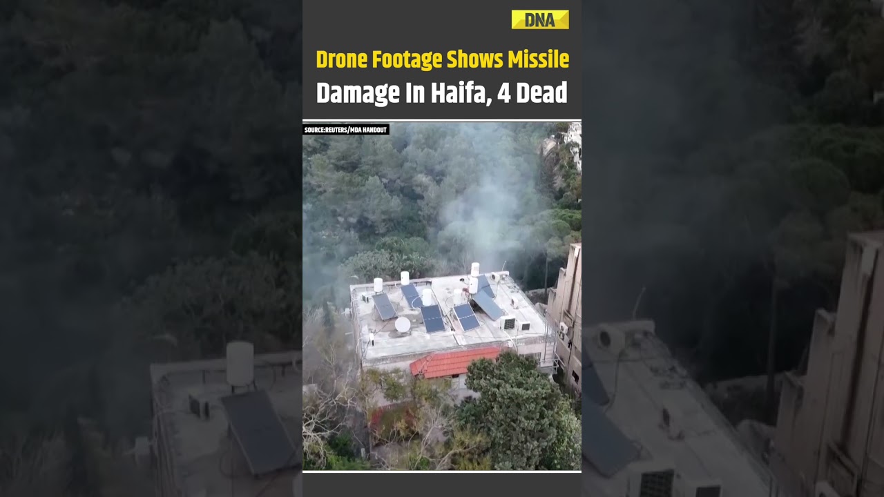 Iran Israel War: Iranian Missile Hits Haifa | Drone Video Shows Massive Destruction, 4 Killed